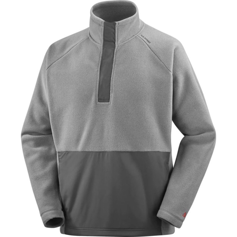 Grey Salomon Outlife Polartec Halz Zip Men's Sweatshirt | PH 53047P